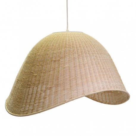 Lampadario Rattan sbiancato Mathaari